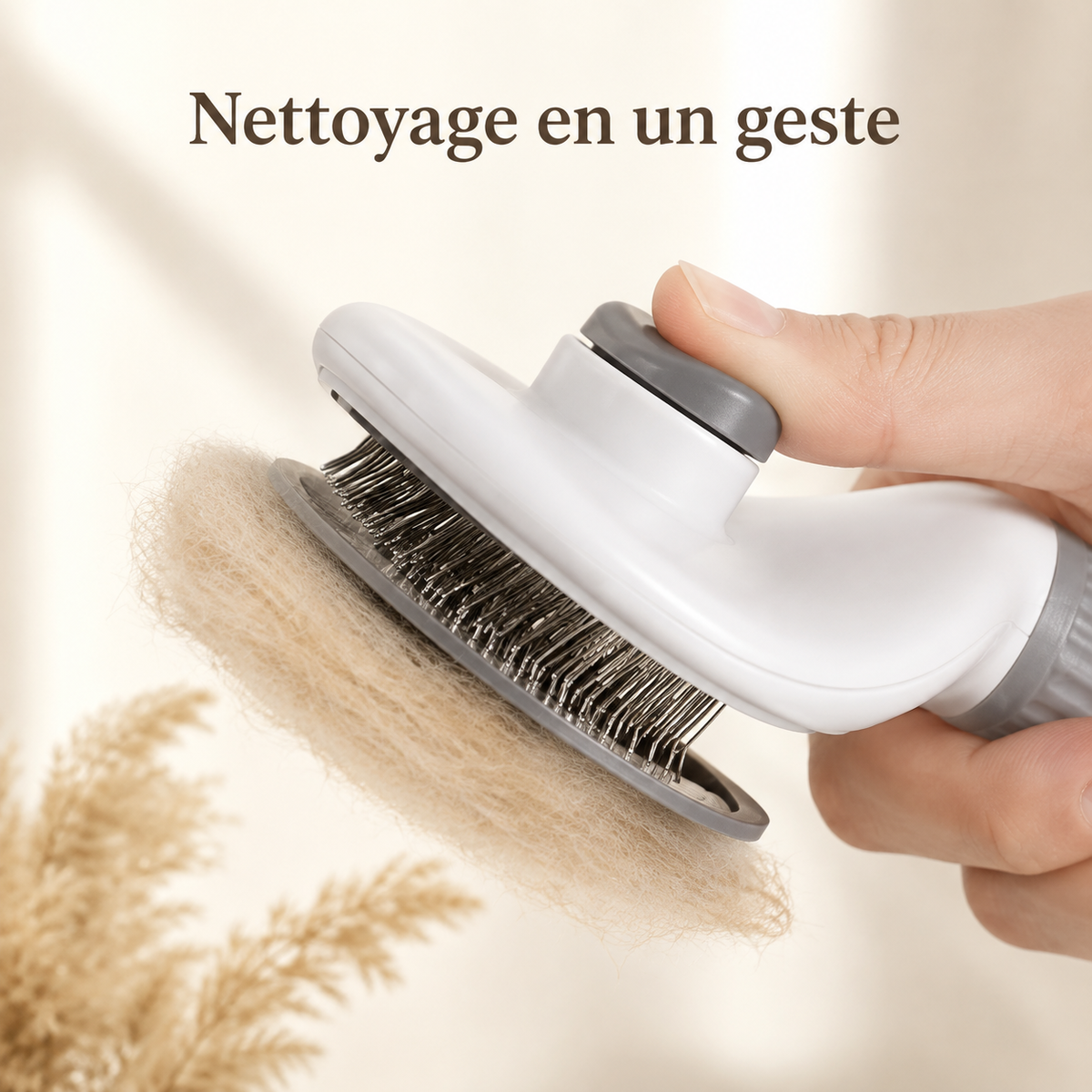 Brosse autonettoyante MyFelyn pour chat – Anti-poils & anti-nœuds